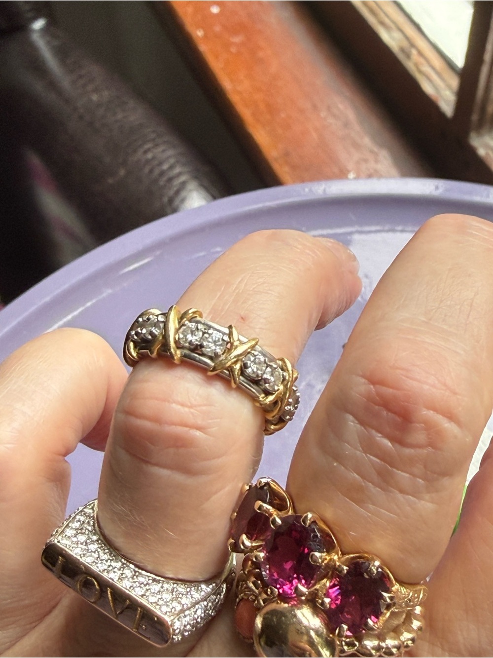Great Vibes! Tiffany Schlumberger 18K Gold and Platinum Diamond “16 Ring 💍